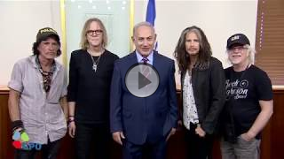 PM Netanyahu Meets Aerosmith