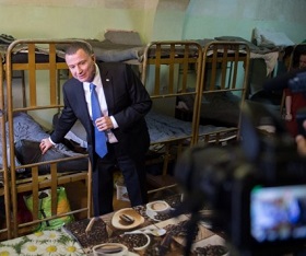 Edelstein in dem Moskauer Gefängnis, in dem er drei Monate lang interniert war (Foto: Botschaft Israel in Moskau)