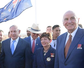 Netanyahu, Reddy und Turnbull (Foto: GPO)